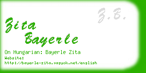 zita bayerle business card